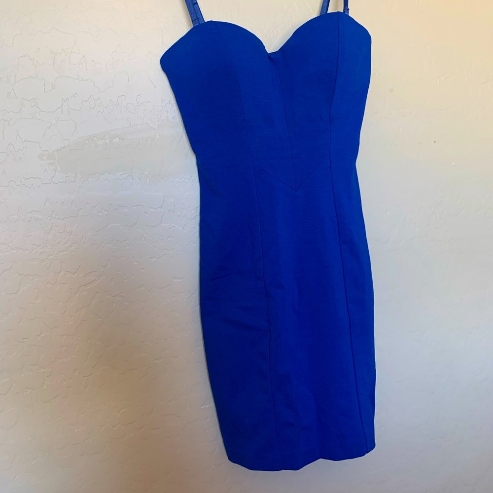 Guess Blue Strapless dress built in push up bra - Picture 1 of 8
